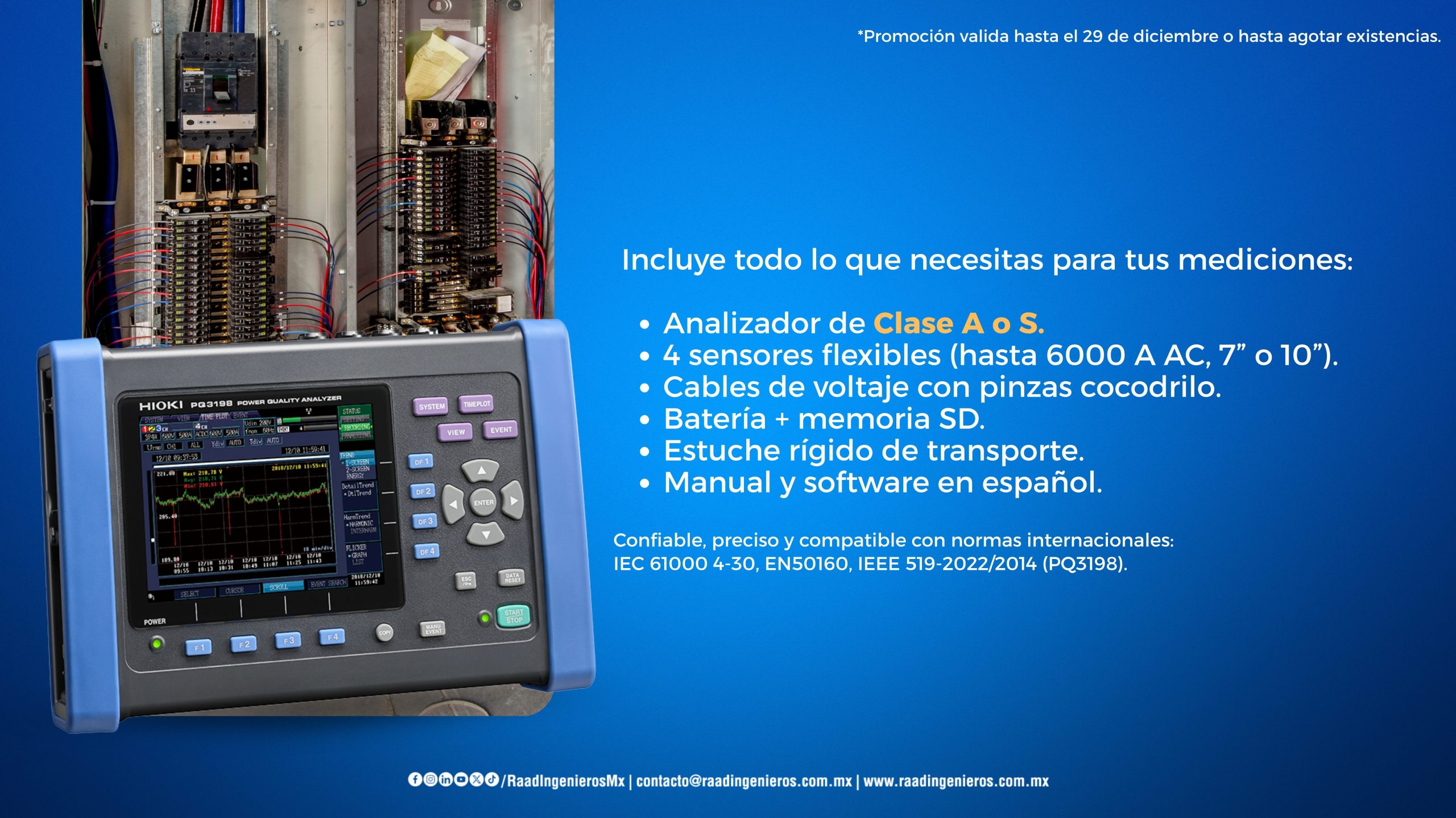 ¡Mejora tus herramientas de análisis de calidad de energía con la precisión y confiabilidad de HIOKI!